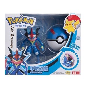 Pokemon Greninja Poke Ball Transforming Monsters Kid Toy Action Figure Gift
